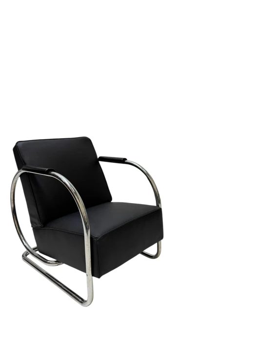 Art Deco Modernist Bauhaus Tubular Steel Lounge Chairs by Frits Kuyken, 1936